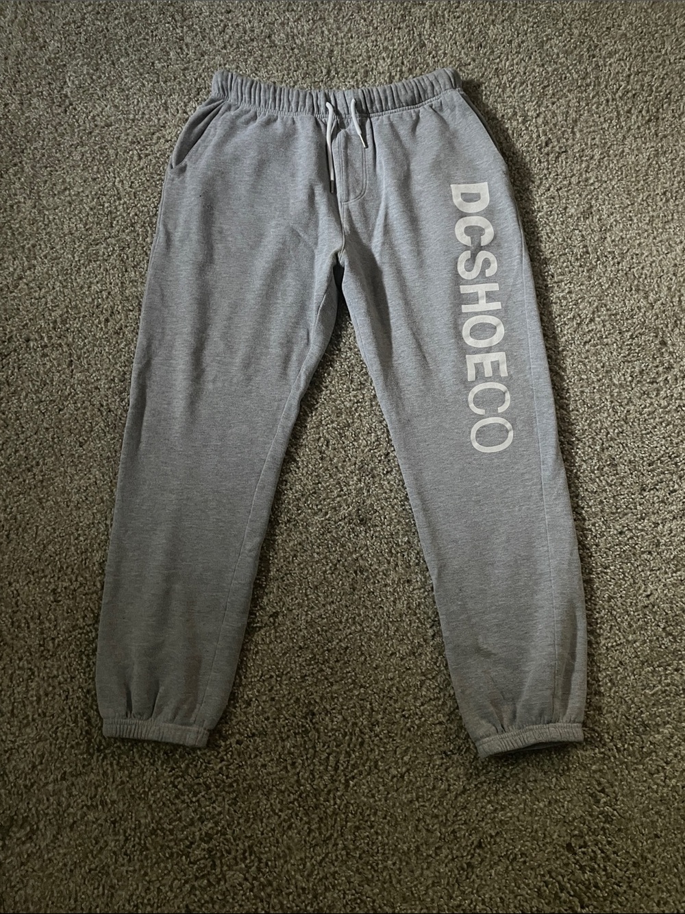 DC Gray Logo Joggers with Side Script